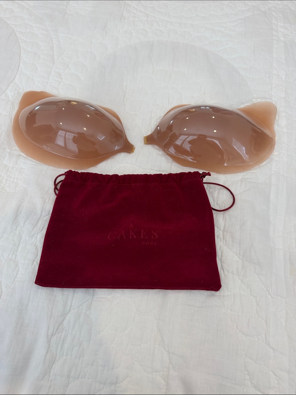Cakes Adhesive Cleavage Strapless Bra Cups - Nude